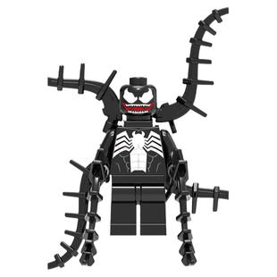 中国积木复联超级英雄黑袍纠察队毒液蝙蝠侠绿巨人拼装积木小人仔