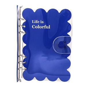 never乐活本2.0透明本不硌手ins活页本本子学生笔记 活页夹可拆新款高颜值高级感自律diy笔记本克莱因蓝