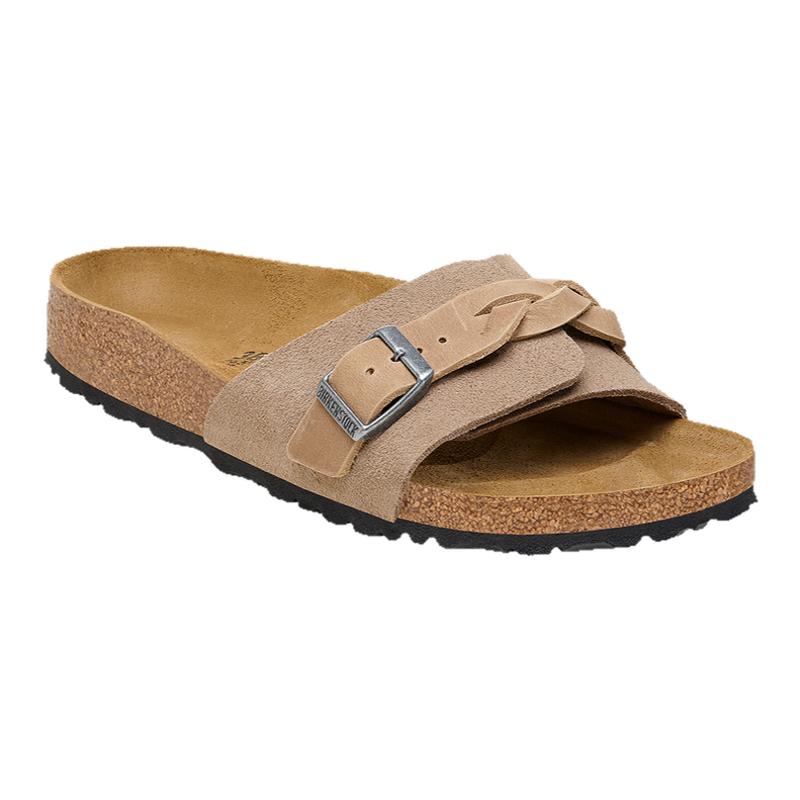 BIRKENSTOCK勃肯绒面编织单带拖