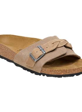 BIRKENSTOCK勃肯绒面编织单带拖
