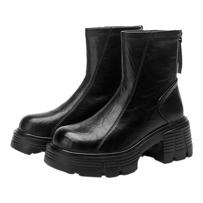 2024冬季新款短靴增高女鞋达芙妮