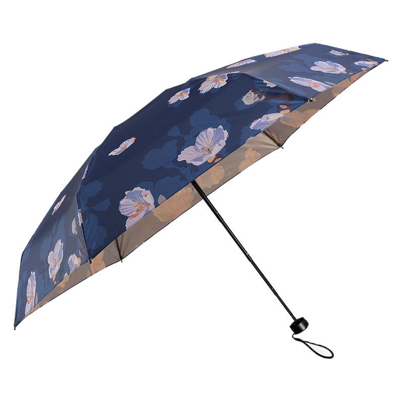FeelingCool晴雨兩用陽傘女遮陽防曬防紫外線小巧便攜膠囊五折傘
