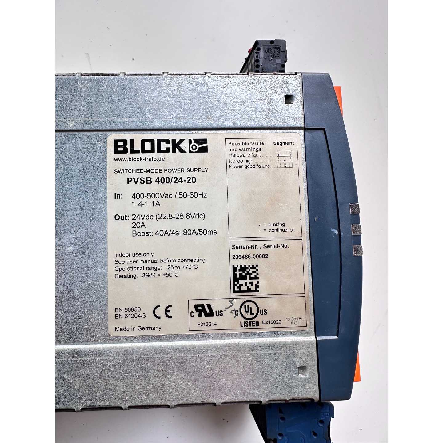 议价BLOCK电源PVSB400/24-20二手拆机实物拍摄包邮