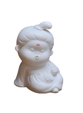 陶瓷香插可爱唐女桌面摆件
