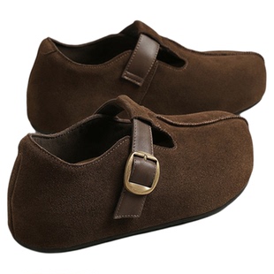 MILLIE'S/妙丽勃肯鞋2026秋款女鞋休闲外穿复古全包一脚蹬平底鞋Z