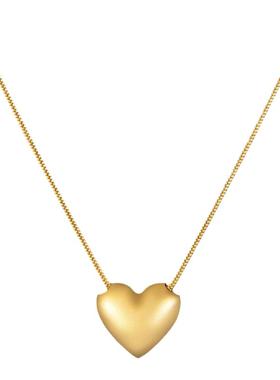 钛钢女爱心项链简约百搭