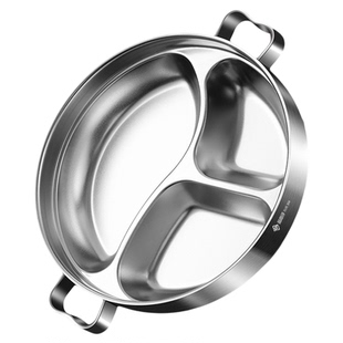 211餐盘分格大人304不锈钢新款减脂分餐盘食堂打饭用加深减肥饭盘