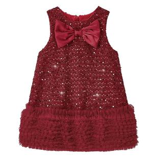 [保暖加厚]女童连衣裙红色秋冬公主风背心裙宝宝儿童裙子女孩童装