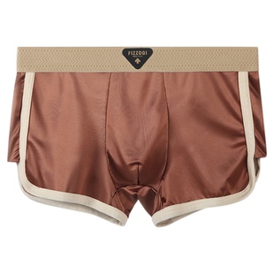 冰丝轻奢缎面男士内裤夏季薄款舒适透气平角裤男生时尚运动四角裤