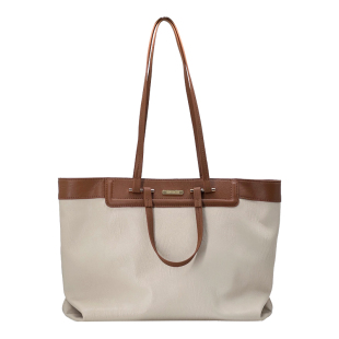 RANU小众设计撞色托特包2025新款时尚女包通勤百搭休闲大容量大包