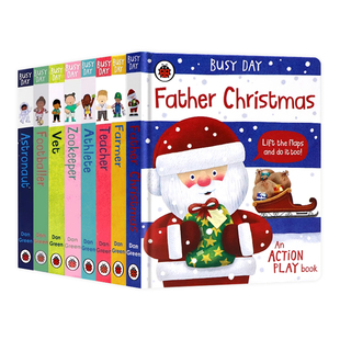 小瓢虫职业认知启蒙翻翻纸板书系列 英文原版绘本 LadyBird Busy Day Builder Chef Vet 忙碌的建筑工人厨师宠物医生宇航员3-6岁