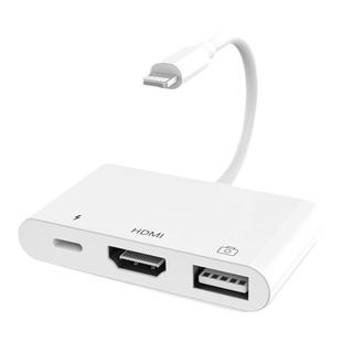适用苹果iPhone13手机转换器头ipad直播网口lighting拓展坞同屏线投影接口网线usb转显示投HDMI硬盘VGA扩展线