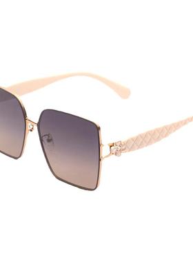 尼龙偏光大方框白色四叶草开车用