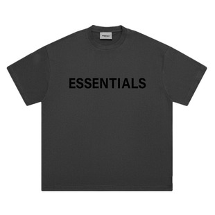 复线ESSENTIALS立体硅胶字母美式高街FOG短袖情侣T恤男女潮打底衫