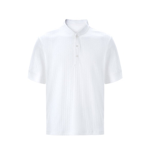 SEE ALSO25年度重磅款亚麻棉16纱织新贵老钱亨利领针织短袖T恤男