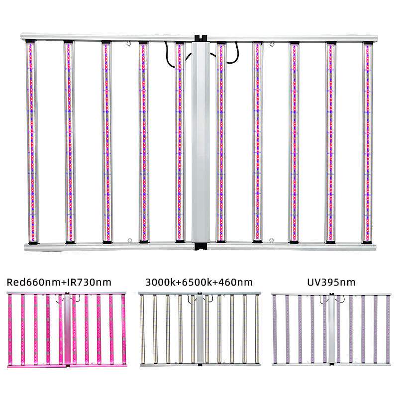 三路调光八爪鱼植物生长灯 1200W全光谱led grow light植物补光灯