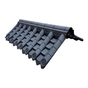 40大号树脂瓦庭院双面围墙头瓦帽徽派仿古屋檐一体墙头外墙琉璃瓦