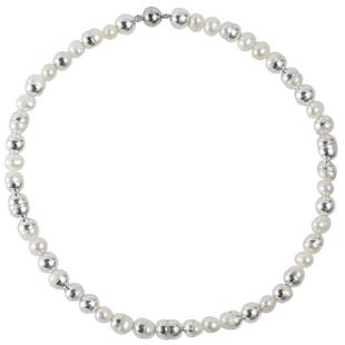 如此银作原创设计 925纯银天然淡水珍珠项链 小众女轻奢锁骨颈链