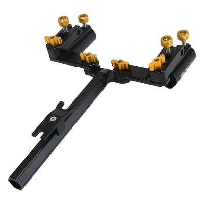 折叠铝镁合金双炮台支架一拖二