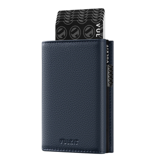 Vulkit真皮钱包侧推弹出式卡包RFID防盗刷出国留学证件收纳包卡夹