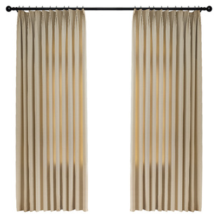 棉麻窗帘全遮光客厅卧室2022新款纱帘布飘窗2023挂钩遮光防晒隔热