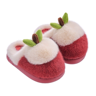 2025年新款儿童棉拖鞋男女童室内保暖防滑厚底加绒中大童毛毛拖鞋
