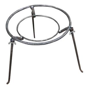 家用户外野炊三角架柴火三角锅架圆钢筋圈烧烤炉架子火盆三脚架子