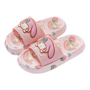 库洛米亲子拖鞋女孩儿童夏季室内家居防滑三丽鸥美乐蒂软底凉拖鞋