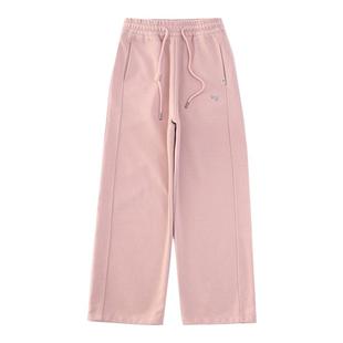 女童卫裤秋冬季中大童加厚阔腿裤休闲裤初中生加绒运动裤宽松裤子