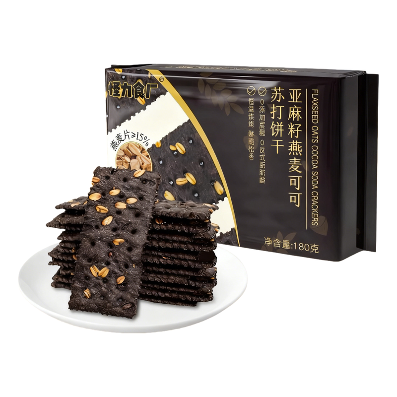 怪力食厂亚麻籽燕麦可可饼干180g