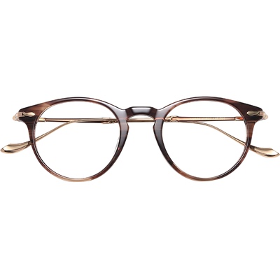 右店少女甜感日系手作板材β钛配高度数舒适感圆框女近视眼镜架