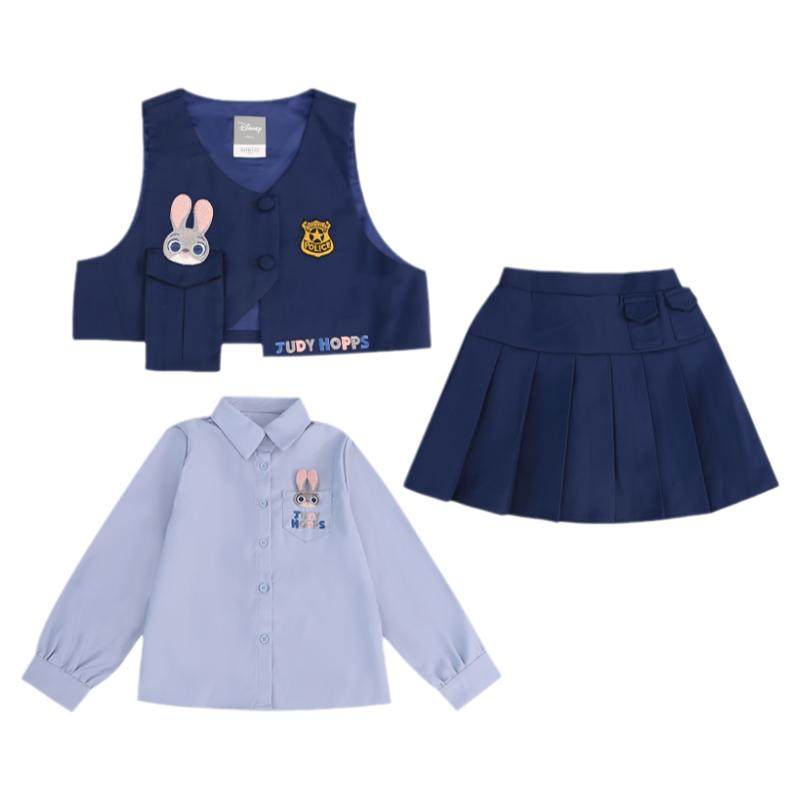 学院风儿童兔子朱迪警官三件套