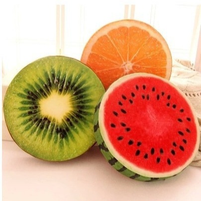 创意3D仿真西瓜木桩水果抱午睡枕可坐垫枕拆洗靠垫毛绒玩具办公室