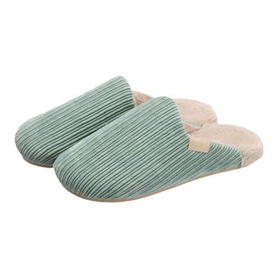 高级感灯芯绒毛茸棉拖鞋男女家用