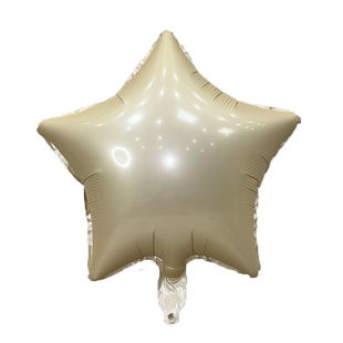 32/40寸大号数字气球 奶油白咖啡焦糖色4D球五角星心形铝膜爆炸星