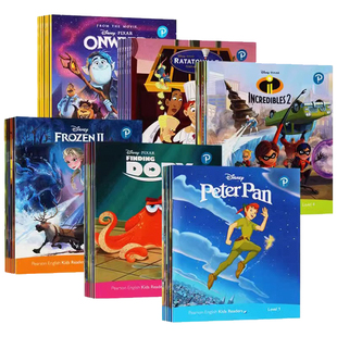 迪士尼少儿英语分级阅读 朗文培生英文原版绘本 Disney Kids Readers 经典小学故事书Level 123456级别套装 Frozen冰雪奇缘动画