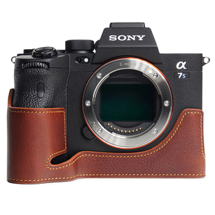 真皮适用于索尼A7R5 A7M5 A7M4 A74 A7S3 A1保护套相机包皮套配件