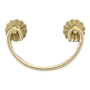 家具五金配件明清中式仿古典纯黄铜活樟木箱双孔简约抽屉大小拉手