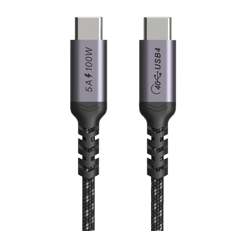 USB4.0全功能数据线双头type-c视频5A快充雷电3/4移动硬盘笔记本