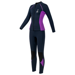 3mm潜水服男女分体长袖保暖游泳衣 成人深浮潜冲浪帆板溯溪潜水衣