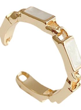 ins风开口戒指女婚礼宴会高级感个性珍珠食指环小众设计感手饰