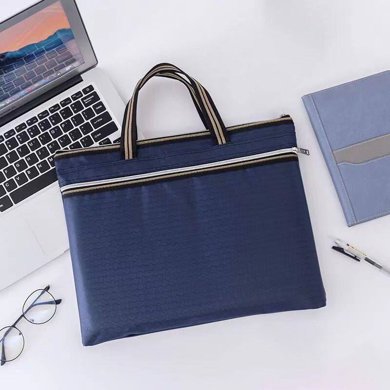 厂家货源手提文件袋会议拉链礼品公文包牛津布防水商务资料袋文件