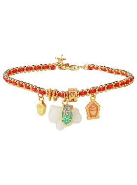 天然和田玉小马手链女款