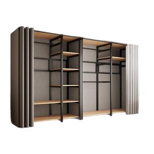 衣柜一体组合家用卧室衣帽间步入简易组装金属小型衣橱钢架开放式