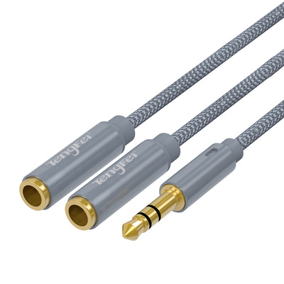 耳机一分二情侣双人分线器享电脑音箱响手机3.5mm一公二母音频1分2手机台式机电脑平板aux接口耳麦一分多