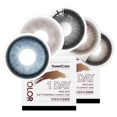 SweetColor美瞳日抛12片18片新手装日常素颜通勤软糖妹子隐形眼镜