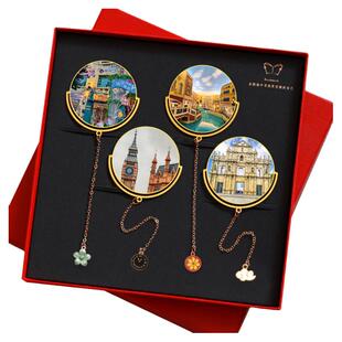 澳门特色景点大三巴威尼斯人文创金属书签学生伴读用旅游纪念物品