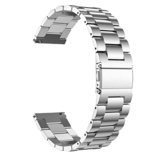 手表钢带男款不锈钢表带金属蝴蝶扣代用华为dw卡西欧浪琴精钢表链