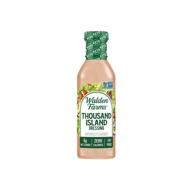美国原装进口Walden Farms千岛沙拉酱油醋汁凯撒酱0卡0脂轻食调味