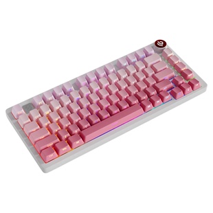 LEOBOG Hi75C草莓大福侧刻75配列铝坨坨彼岸樱粉色机械键盘石子音